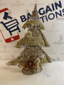 Handmade Tabletop Wooden Decorated Christmas Tree