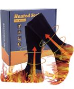 RRP £30.99 Heated Socks for Men Women Rechargeable Electric Socks, Thermal Cotton