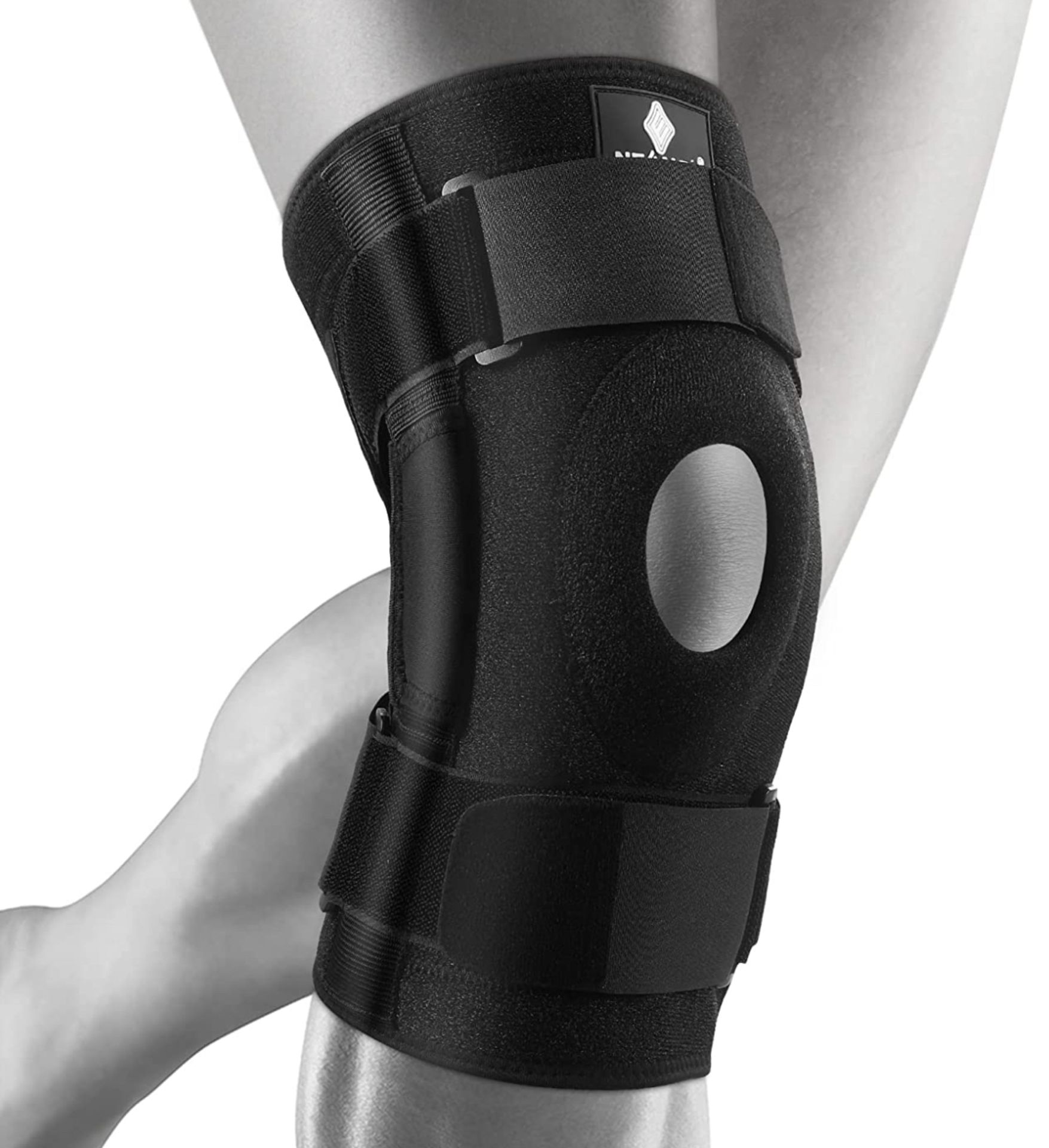 RRP £27.99 Neenca Hinged Knee Brace Adjustable Compression Knee Pack, XXL