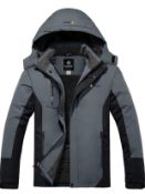 RRP £69.99 Gemyse Men's Mountain Waterproof Ski Jacket Outdoor Winter Coat, Large