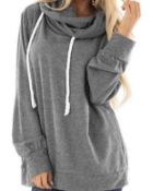 RRP £24.99 Zereesa Women's Solid Long Sleeve Cowl Neck Pullover, Medium