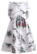 Gulliver Teen Girls Dress 100% Cotton Floral Print Dress, 13 Years