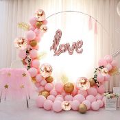 RRP £112 Set of 8 x Pink Balloon Arch Kit 117PCS 5M Garland Rose Gold Pink Balloons Confetti