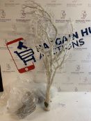 Handmade Glitter Decorated Twig Birch Tree