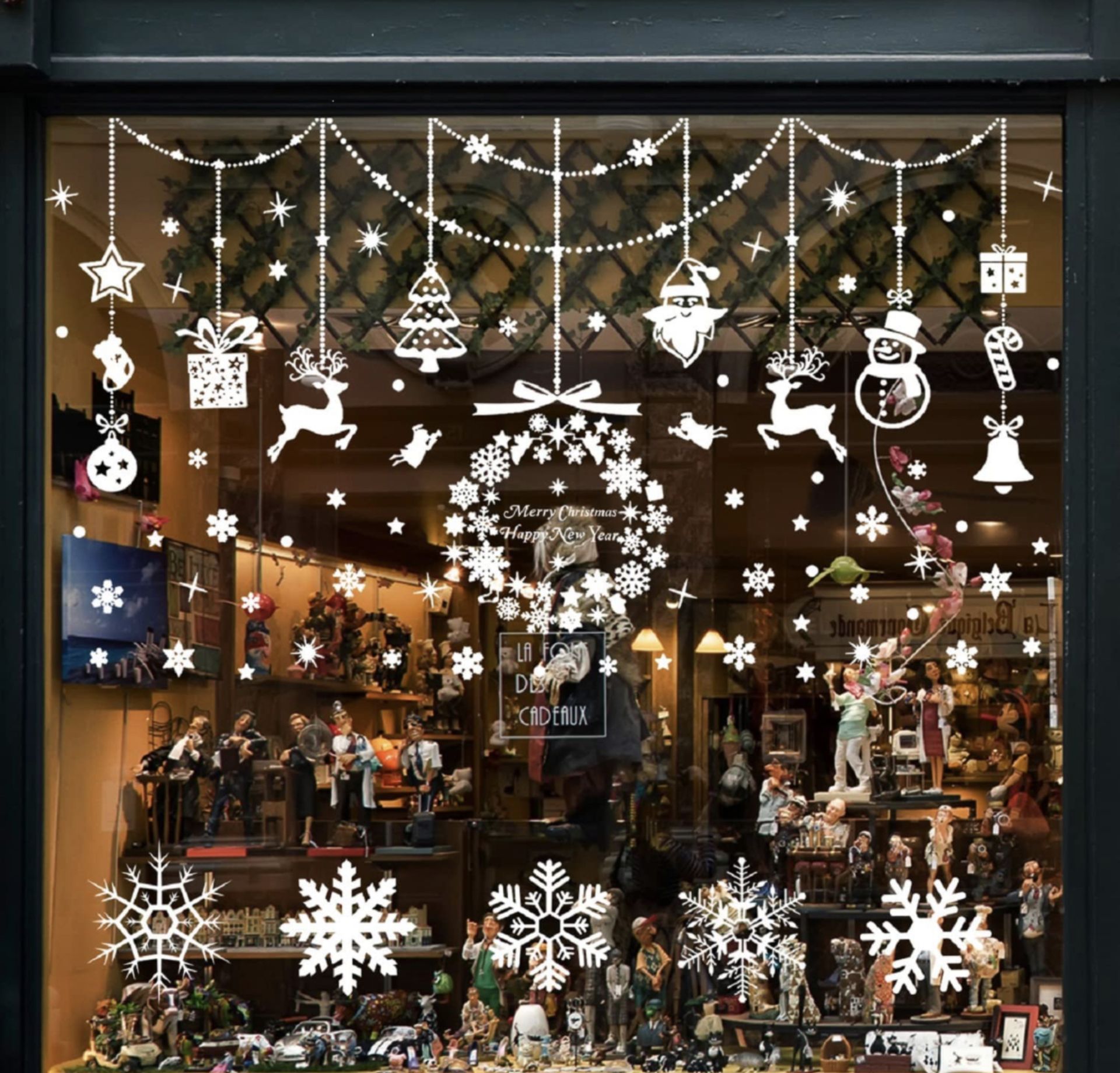 RRP £99 Set of 9 x Wokkol Snowflake Window Stickers Christmas Window Stickers