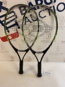 Set of 2 x Classic Junior Dunlop Tennis Rackets