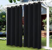 LiveGo Outdoor Patio Curtains Blackout Waterproof Thermal Insulated, 52" x 94"