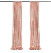 Rnsunh Sequin Backdrop Curtain 2 Panel 2x8ft Glitter Backdrop Curtains Party Drapes