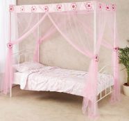 Wremedies Girls Princess Pink Canopy Bed Netting RRP £22.99