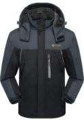 RRP £69.99 Gemyse Men's Mountain Waterproof Ski Jacket Outdoor Winter Coat, Large