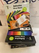 Multicolour 75-Sheets Adhesive Vinyl Sheets, Set of 8 RRP £144