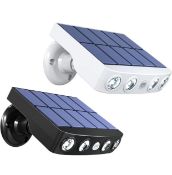 BlueBone 2-Pack Outdoor Solar Motion Sensor Lights Security LED Lights