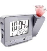 E-More Projection Digital Alarm Clock, Battery or USB Powered RRP £22.99