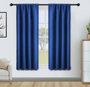RRP £31.99 Floweroom Blackout Curtains Thermal Insulated Rod Pocket Curtains, 117cm x 229cm