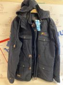 Men's Mountain Jacket Outdoor Winter Coat, Navy XL