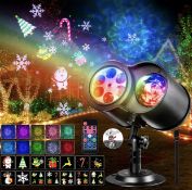 RRP £32.99 Christmas Projector Lights Remote Control Outdoor 3D Ocean Wave and Patterns