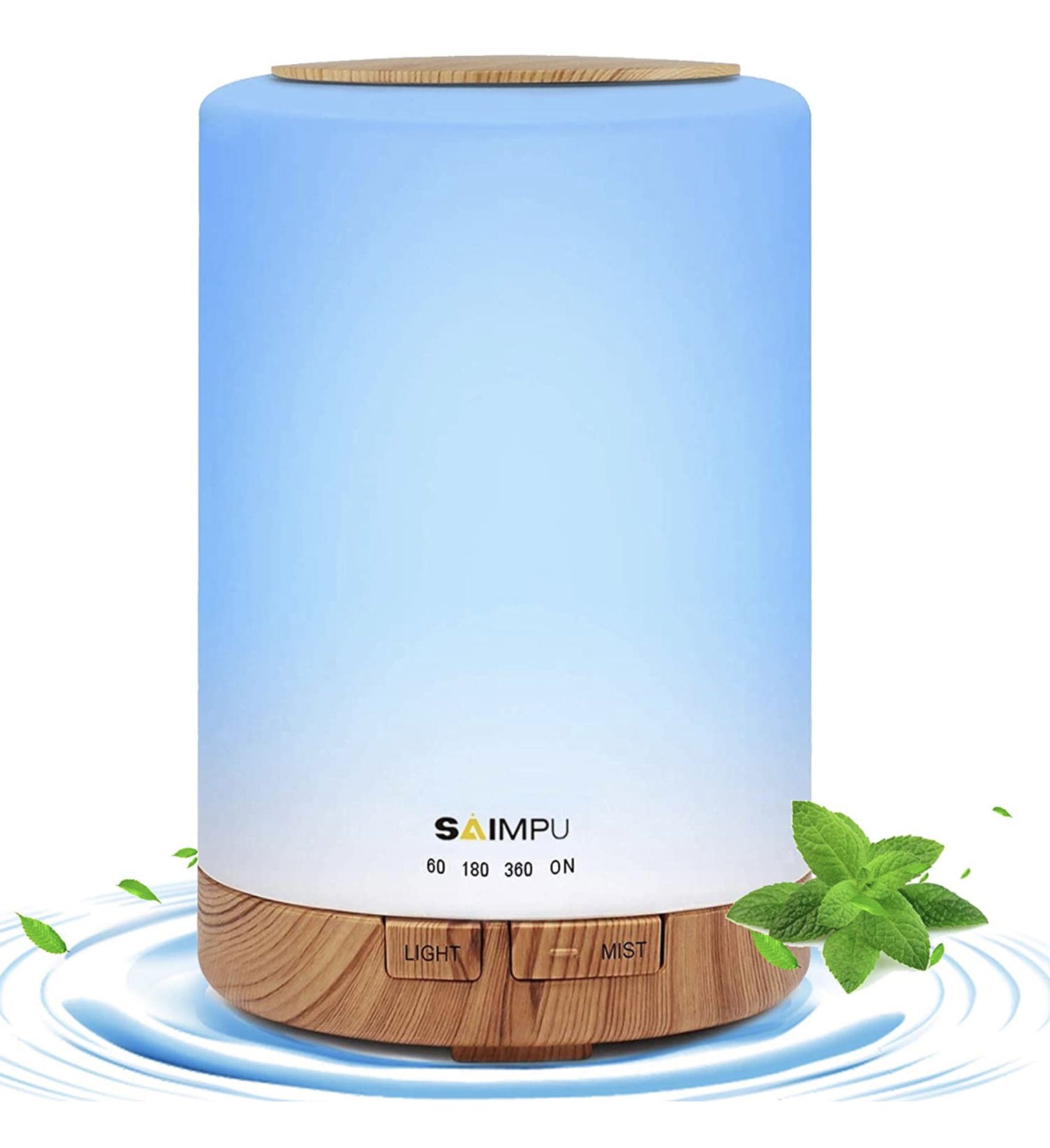 RRP £24.99 Saimpu Essential Oil Diffuser 300ml Aroma Diffuser Humidifier Ultrasonic Diffuser