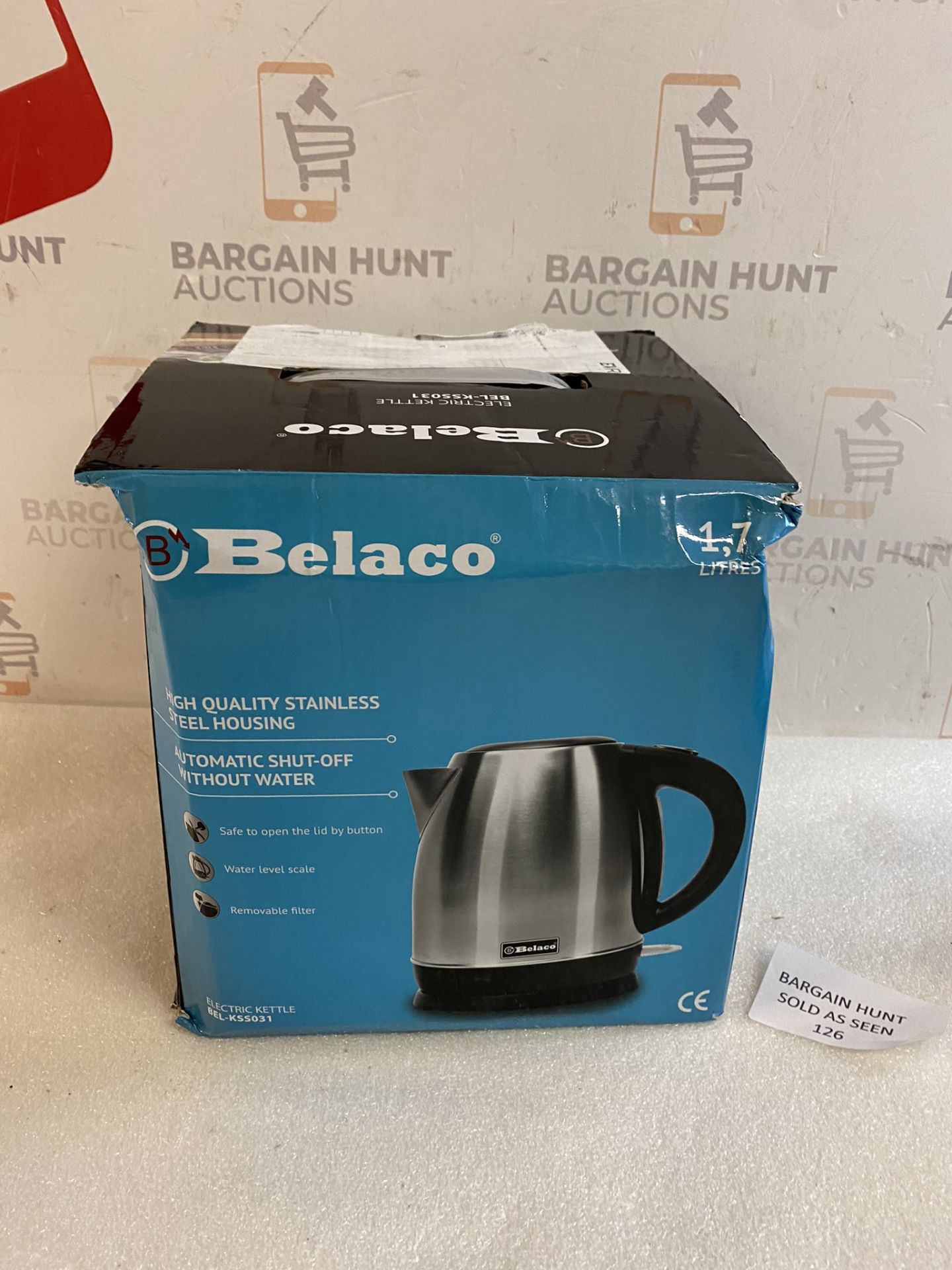 Belaco Electric Kettle Stainless Steel 1.7 L Kettle