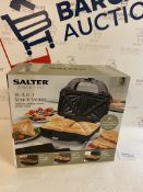 Salter EK2143 Deep Fil 3-In-1 Snack Maker with Interchangeable Plates RRP £33.99