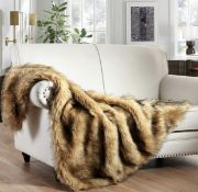 RRP £59.99 Horimot Home Luxury Plush Faux Fur Throw Blanket, 150 x 200cm