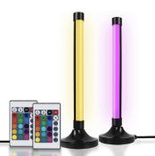 RRP £24.99 Semlos RGB LED Lights 20cm 2 Pieces Colour Changing Lights with Remote Control