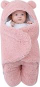 RRP £75 Set of 5 x FUNUPUP Baby Hooded Swaddle, Baby Bear Fluffy Sleeping Bag