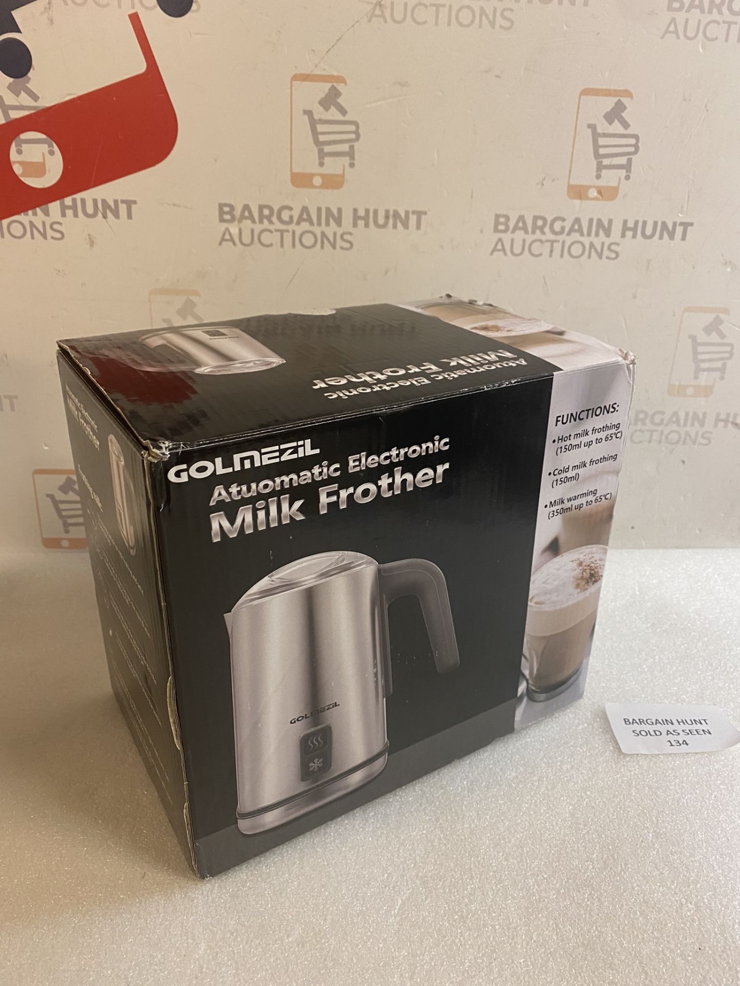 RRP £29.99 GOLMEZIL Electric Milk Frother,3 in 1 Automatic Stainless Steel 350ml Milk Steamer