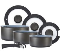 RRP £59.99 Tower Freedom T800201 7-Piece Cookware Set with Ceramic Coating