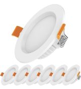 Plesti LED Recessed Ceiling Light 6-Pack 5W Cool White Downlights RRP £19.99