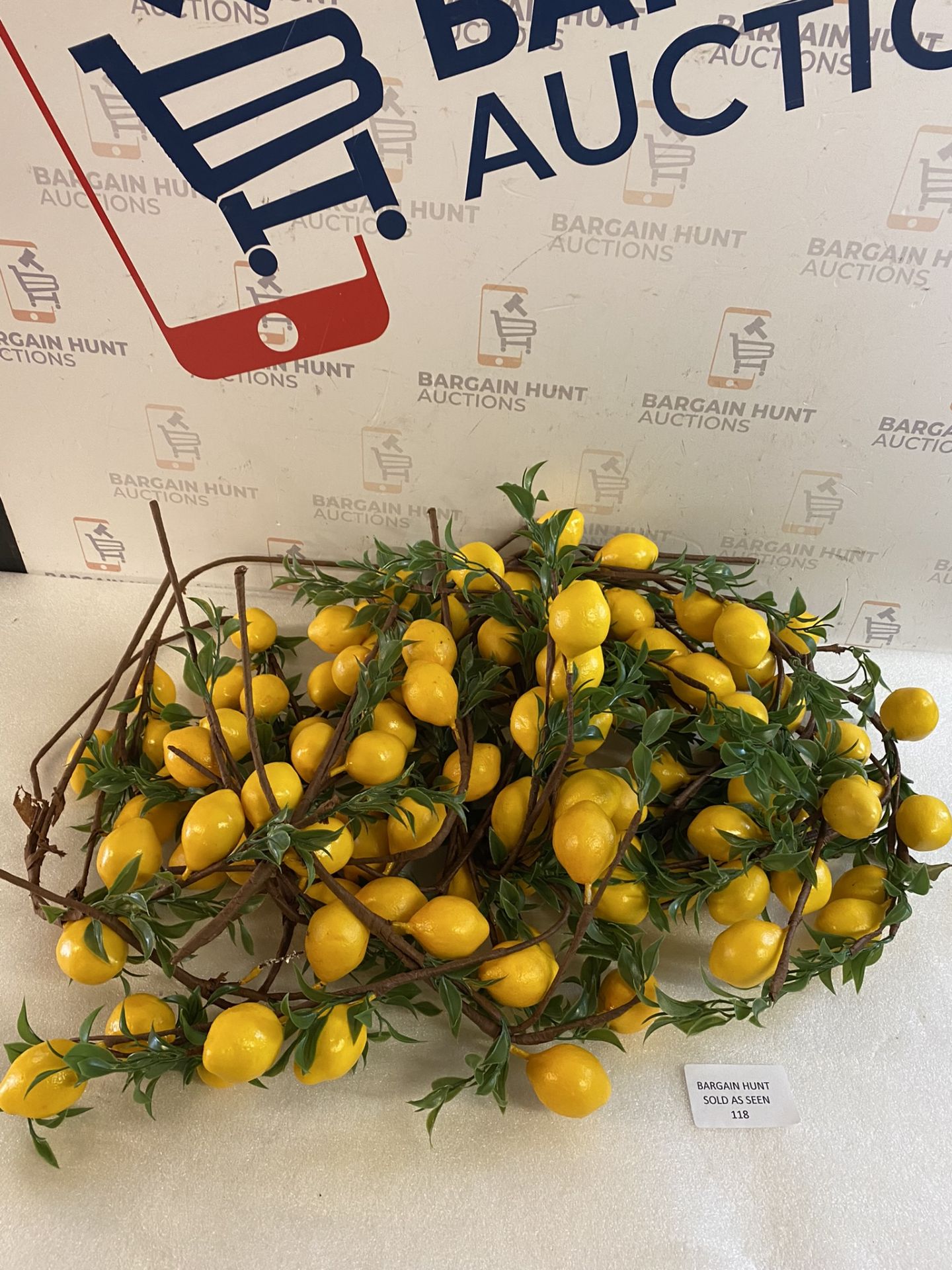 Large Collection of Artificial Lemon Branch, Vivid Yellow Fake Lemon with Green Leaves