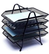 Exerz Letter Trays 4 Layers Free Standing Paper Desk Organiser RRP £17.99