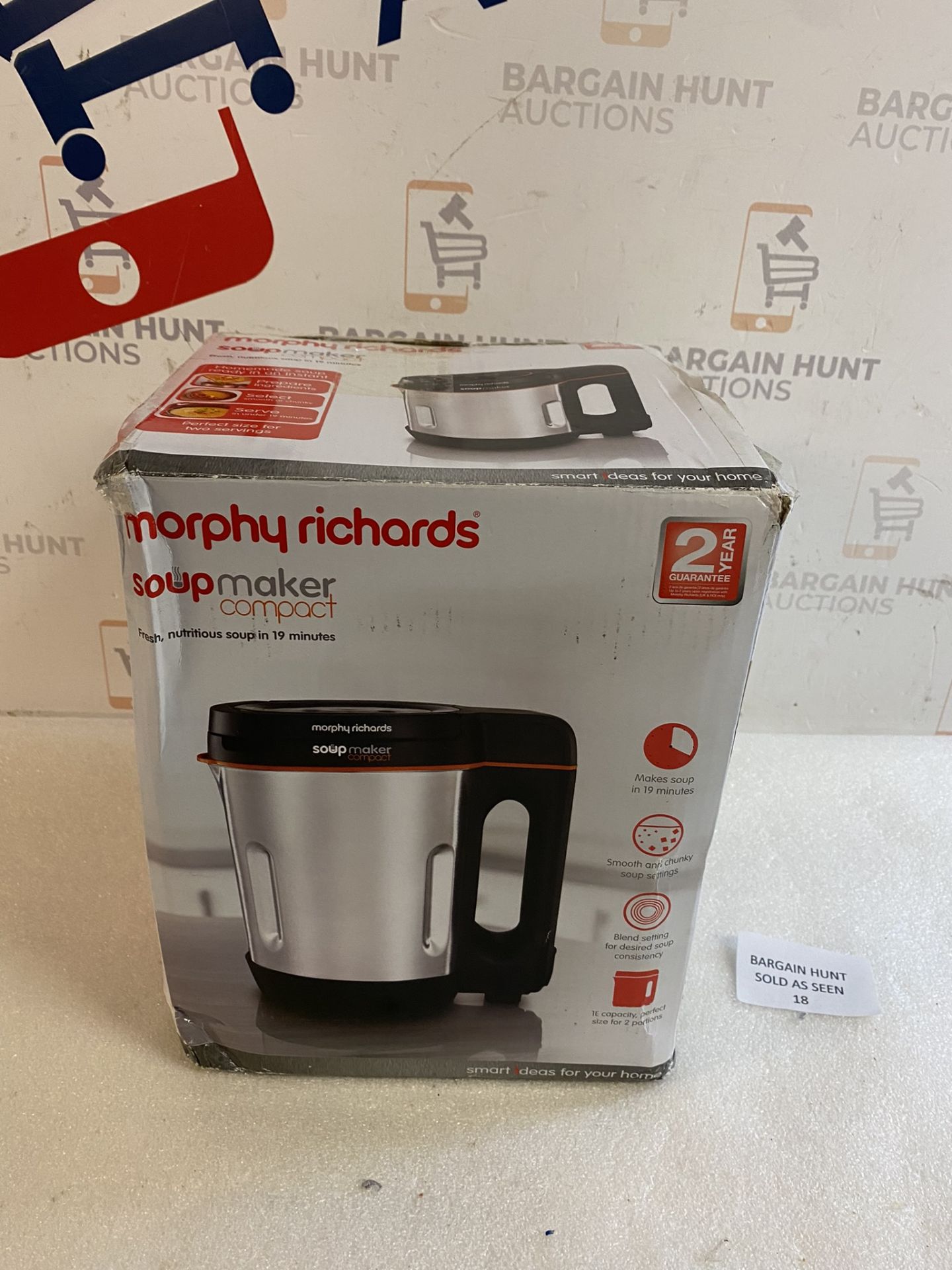 RRP £54.99 Morphy Richards Compact Soup Maker 501021 Stainless Steel