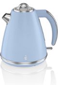 Swan Retro 1.5 Litre Jug Kettle Blue RRP £37.99