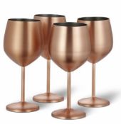 Oak & Steel 4 Copper Rose Gold Glasses RRP £33.99