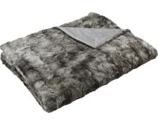 Amazon Basics Faux Fur Throw Blanket, Grey 150 x 200cm RRP £32.99