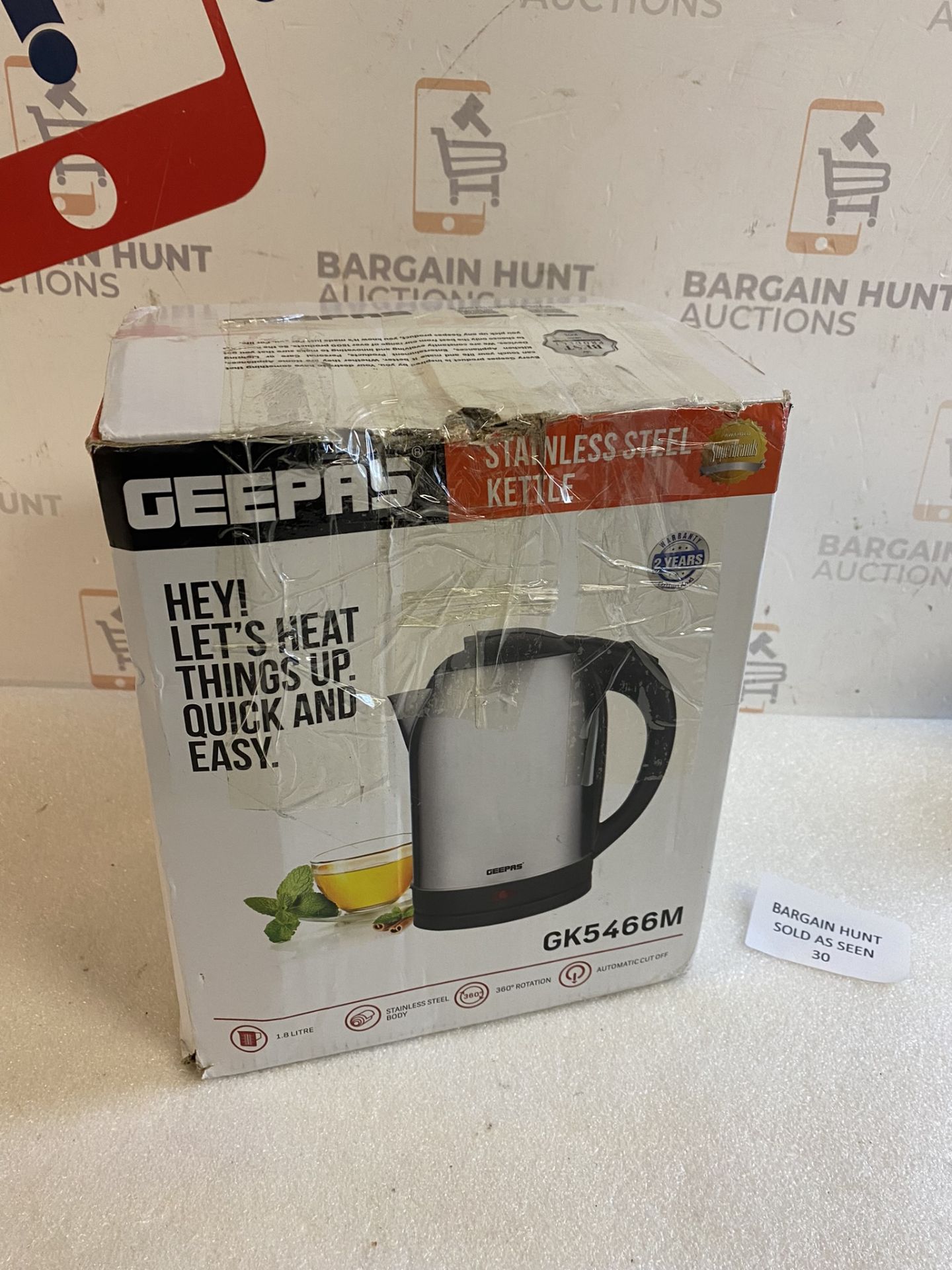 Geepas Stainless Steel Electric Kettle - Image 2 of 2