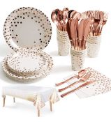 Nkaiso Party Tableware Rose Gold Party Set RRP £21.99