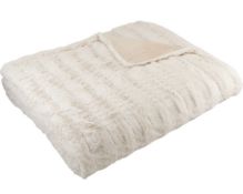 Amazon Basics Faux Fur Throw Blanket, Ivory 150 x 200cm RRP £35.99