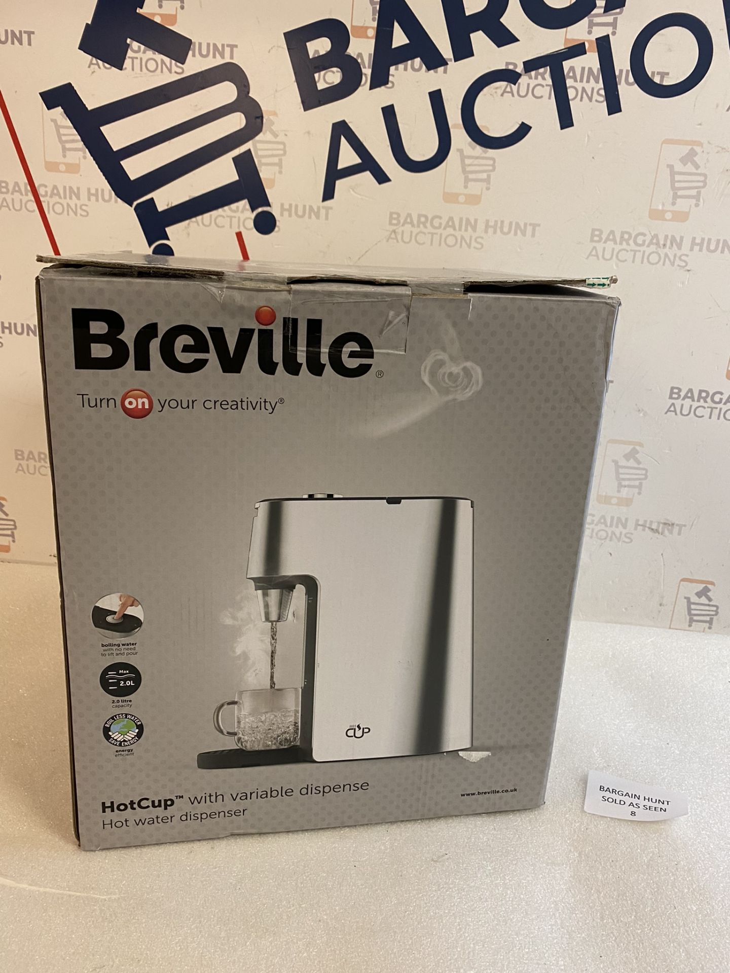 RRP £65.99 Breville HotCup Hot Water Dispenser 3kW Fast Boil Variable Dispense and Height - Image 2 of 2