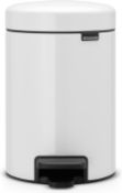 Brabantia TrashCan with Inner Bucket 0.7 Gal White Step Bin RRP £24.99