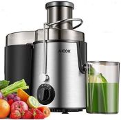 RRP £44.99 Juicer Centrifugal AICOK Juicer Machine Wide 3 Feed Chute Juice Extractor