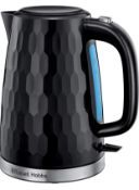 RRP £25.99 Russell Hobbs 26051 Cordless Electric Kettle Contemporary Honeycomb Design