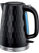 RRP £25.99 Russell Hobbs 26051 Cordless Electric Kettle Contemporary Honeycomb Design