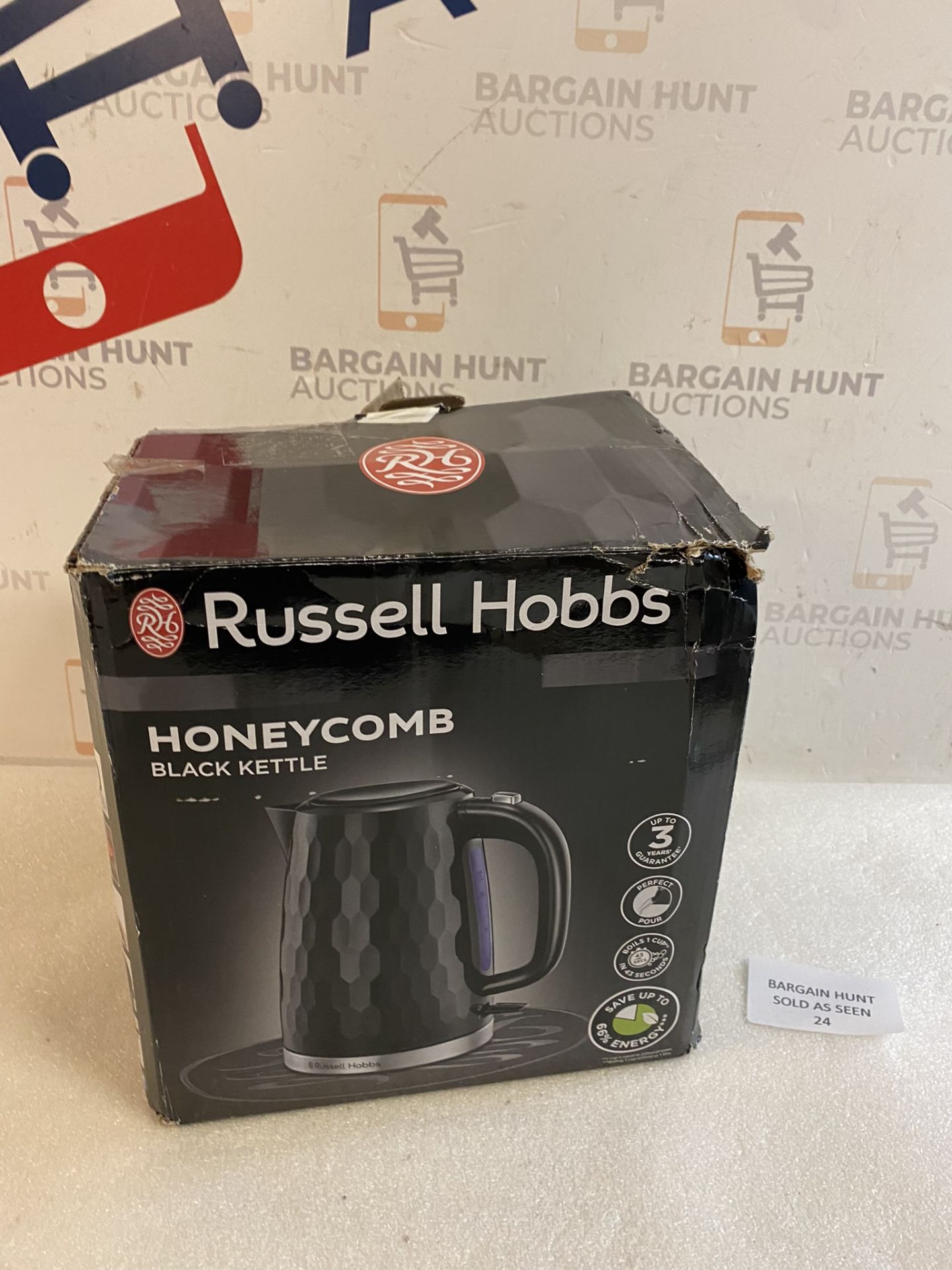 RRP £25.99 Russell Hobbs 26051 Cordless Electric Kettle Contemporary Honeycomb Design - Image 2 of 2