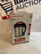 RRP £63.99 Morphy Richards 48822 Soup Maker Stainless Steel 1000W 1.6 Liters