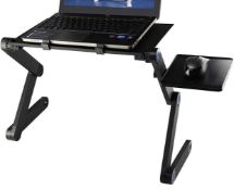 RRP £34.99 Ultra Large Adjustable Laptop Bed Table Portable Foldable Breakfast Tray