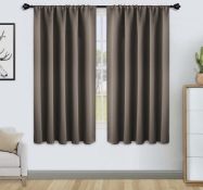 RRP £30.99 Floweroom Blackout Curtains Thermal Insulated Rod Pocket Curtains, 168cm x 137cm