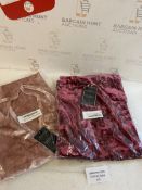 RRP £30 Set of 2 x CityComfort Women's Nightwear Super Soft Crushed Velvet Nighties, Size 12