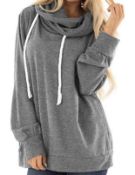 RRP £22.99 Women's Casual Long Sleeve Tie Dye Hoodie Sweatshirt Top, M