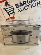 LEWIS'S Slow Cooker 380W - Stainless Steel Food Heater RRP £29.99